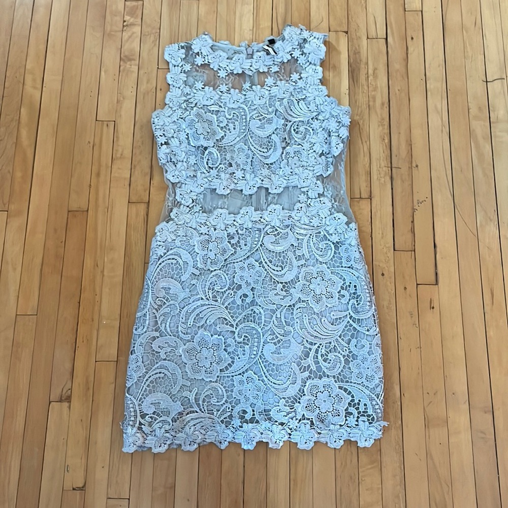 Silver Lace Topshop dress